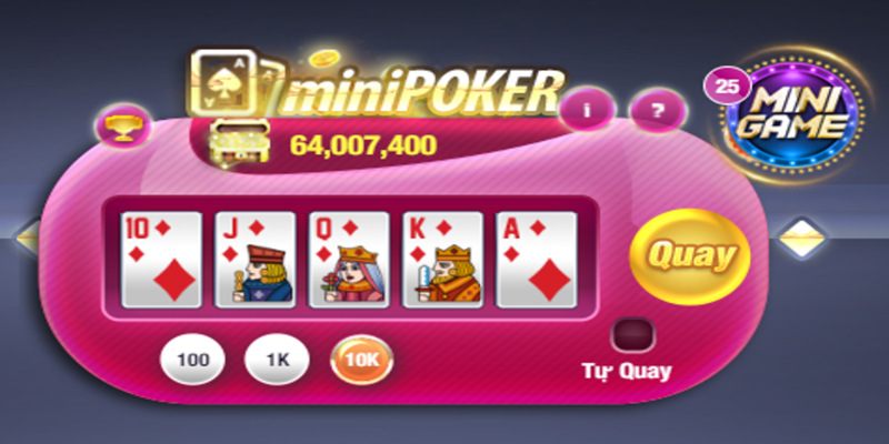 Mini Poker 33win phiên bản giải trí mang làn gió mới cho bet thủ