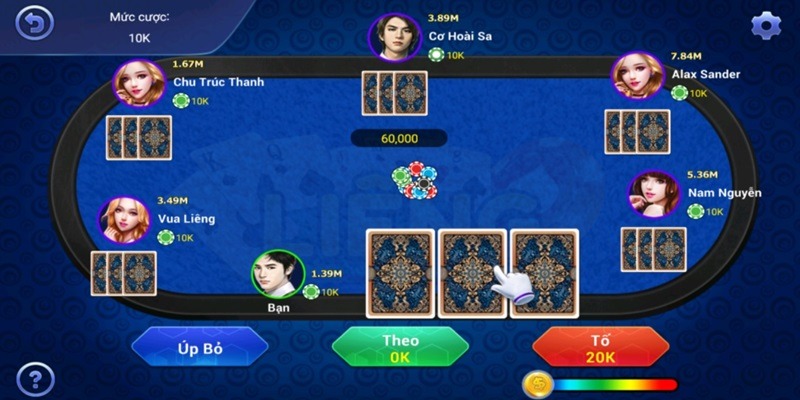 Những hành động trong đánh bài Liêng online 33WIN