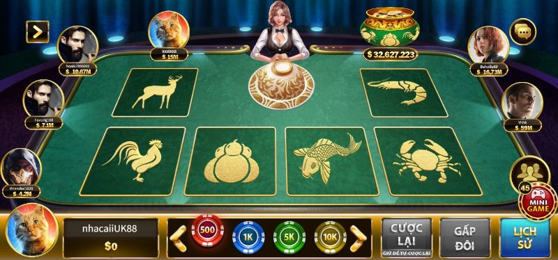 Hình thức cược trong game bầu cua online rất phong phú